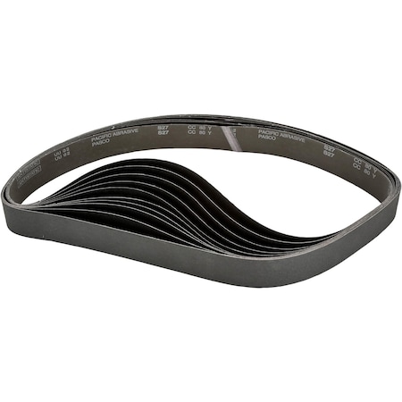 Pasco 2" x 42" Silicon Carbide Sanding Belt, 80 Grit, 10PK T33772