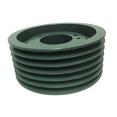 Zoro Select V-Belt Pulley, Cast Iron, 6 in OD 63V600SK