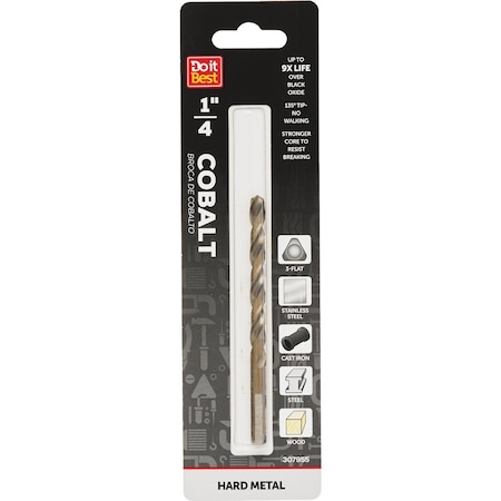 Do It Best 1/4'' Cobalt Drill Bit QJDIB-DB-039