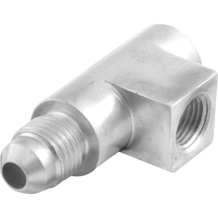 Quickcar Racing Products Aluminum Tee Gauge Fitting - Female 0.12 in. NPT to Male 4 AN QRP61-722