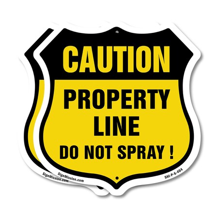 Signmission No Spray Shield Sign Caution Property Li, 6 inch X 6 inch, Plastic Sign, 2PK SHI-P-2PACK-6-404