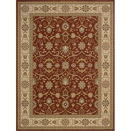 Nourison 17820 Persian Crown Area Rug Collection Brick 5 ft 3 in. x 7 ft 4 in. Rectangle 99446178206