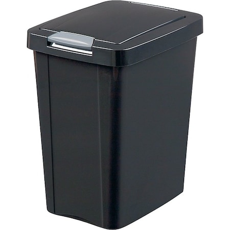 Sterilite TouchTop Waste Basket, 7.5 gal Capacity, Black, 17-3/4 in H 10439004