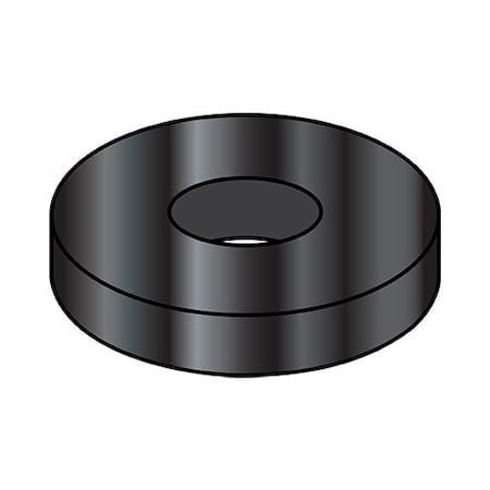 Zoro Select #4 S A E Flat Washer Black Zinc, 1 BOX OF 10 POUNDS 04WSAEBZ
