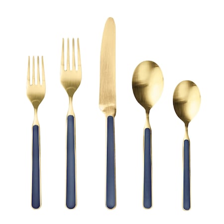 Mepra Fantasia Ice Gold Flatware Set - 5 Pieces - Cobalt 10C622005OI