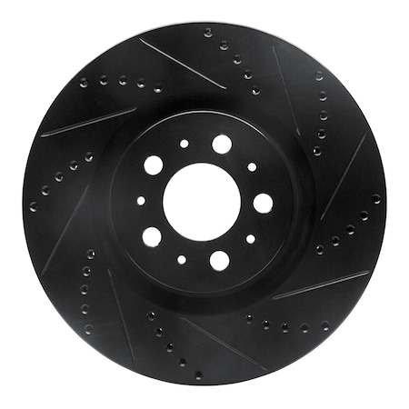 Dynamic Friction Co DFC Brake Rotor - Drilled and Slotted - Black 633-27031R