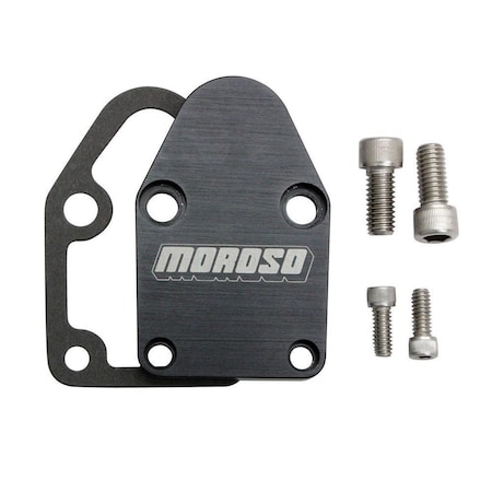 Moroso Fuel Pump BlockOff Plates, Black anodized M28-65395