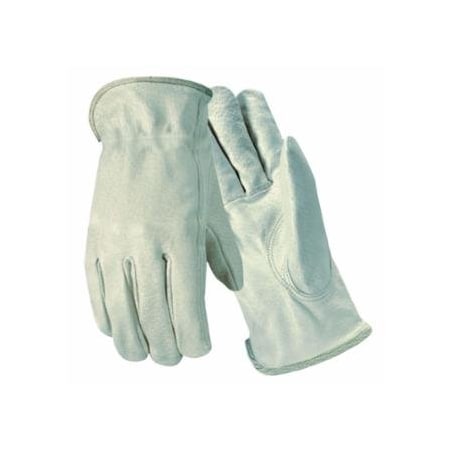 Wells Lamont Grain Goatskin Drivers Gloves, Medium, Unlined, White 815-Y0107M