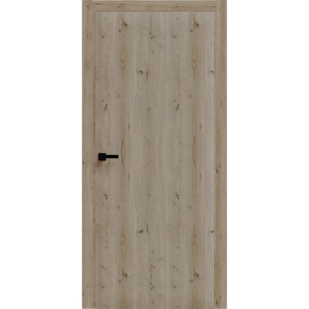 Sartodoors Interior Solid French Door 24 x 84 inches, BASIC 3001 Caramel Oak, Single Regular Panel Frame Hand BASIC3001ID-NATUR-2484