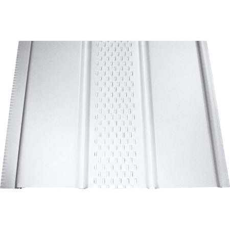 Klauer 12'' Wht Center Vented Aluminum Soffit 48320-AJ20
