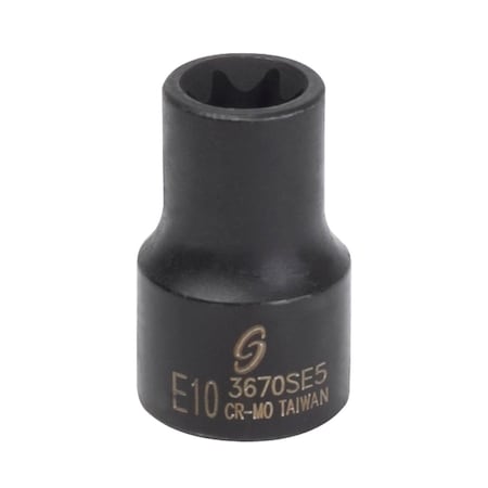 Sunex 3/8 in Drive E10 Inverted Star Impact Socket 3670SE5
