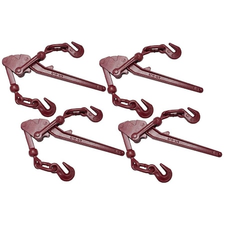 Mytee Products Recoil-less Safety G70 Chain Lever Snap Binder 5/16 - 38in 5400 WLL Flatbed, 4PK CBLS516Rx4