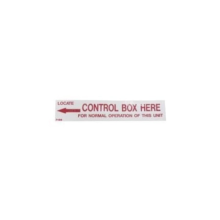 Mec REPLACEMENT DECAL, CONTROL BOX 7155