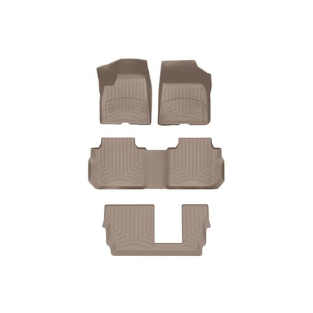 Weathertech Tan, Front and Rear and Rear FloorLiner HP 451080-1-2-4IM
