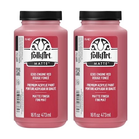 Folkart Acrylic Paint, Matte, Acrylic Base, Engine Red 6365