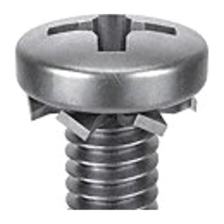 M3-0.50 x 4 mm Phillips Pan Machine Screw, Passivated 18-8 Stainless Steel, 25 PK