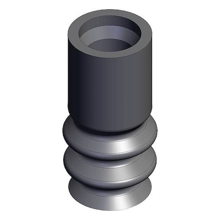 Smc Bellows Pad, Black, Bellows Pad ZP2-06JGS