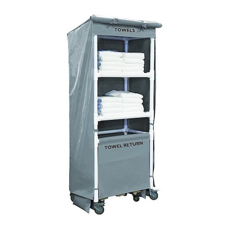 Royal Basket Trucks Towel Station, Gray, Vinyl G32-GGX-TSA-4ULN
