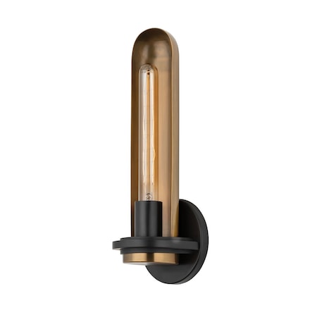 Troy Lighting Tuscon 1 Light Wall Sconce 5 In. Patina Brass B8616-PBR/SBK