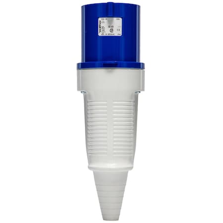 Walther-Werke Pin and Sleeve Plug, 60A, 3Ã¸ 250 or 230, 3 Phase, 3 Pole, Blue, Screw Terminals Wire Connection Type 260409