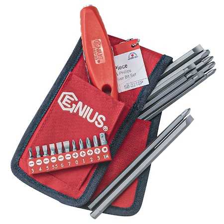 Genius Tools 21PC Slotted & Phillips Screwdriver Bit Sets SB-221SP