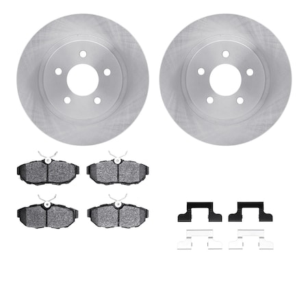 Dynamic Friction Co DFC Brake Rotor with 5000 Brake Pads and Hardware Kit 6512-99046