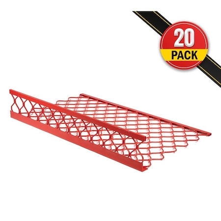 Mytee Products 48 inx30 in (Drop) Red-Coated Aluminum Mesh Brick Guard Corner Protector, 20PK ACP-BG4830-Rx20