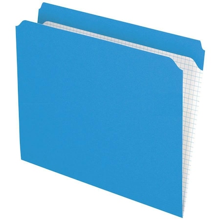 Pendaflex Pendaflex R152BLU Two-Ply- Reinforced File Folders- Straight Cut- Top Tab- Letter- Blue- 100/Box R152BLU