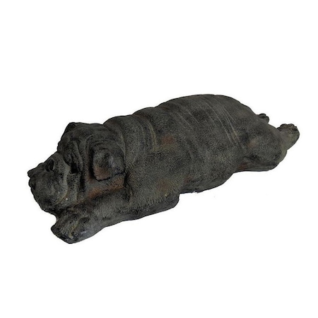 Homeroots 24in Sleepy Bulldog Indoor Outdoor Statue 473187