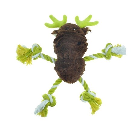 Boss Pet Pet Park Blvd Dog Toy, Chew, Fetch Toy, Tugger Moose, Plush/Rope US2261 16