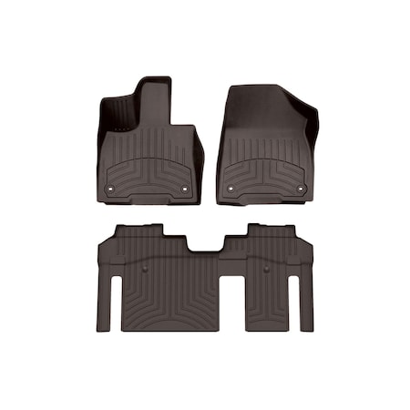 Weathertech Cocoa, Front and Rear FloorLiner HP 471641-1-3IM