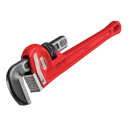 Ridgid 18" Heavy-Duty Straight Pipe Wrench, 2-1/2" Pipe Capacity, Red 31025
