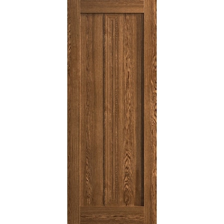 Sartodoors Slab Door Panel 36 x 84 inches, Ego 5006 Cognac Oak Veneer, Wood Veneer Doors, Pocket Closet Slid EGO5006S-DKO-3684