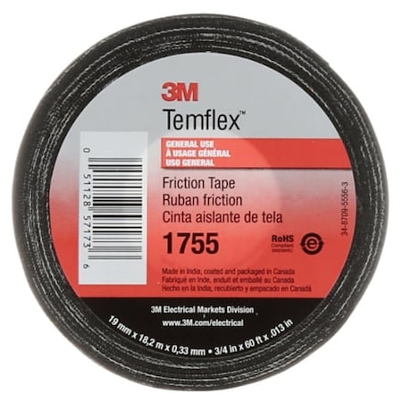 3M Temflex Cotton Friction Tape 1755, 20PK 7000058870