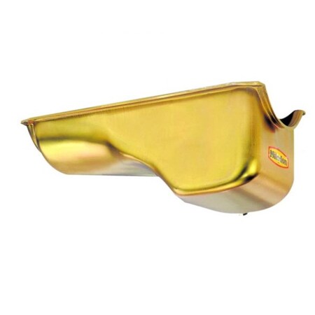 Milodon Stock Steel Replacement Oil Pan for 1975-1976 Ford Elite, Gold 30735