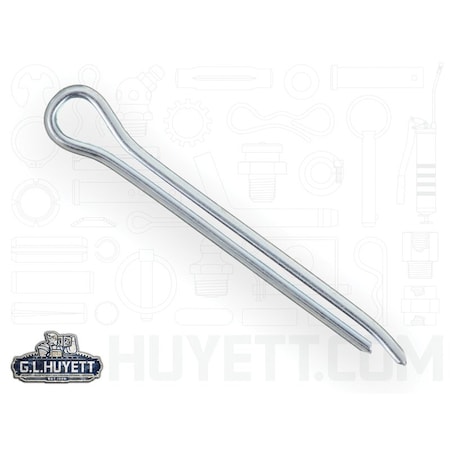 Huyett Hammerlock Cotter Pin, Zinc Plated Carbon Steel, 0.094 in Dia x 1.000 in Effective Length CPHZ-093-1000