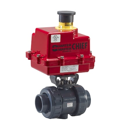 Asahi Valve, Actuated Ball, 1", T-21, PVC/EPDM 2902010