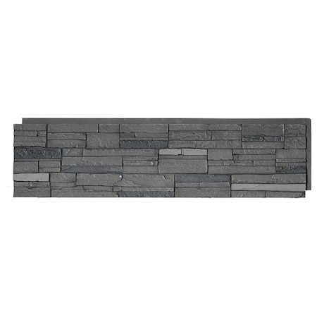 Durakwik Stone Siding Panel, 13 in L, 48 in W, 2 in Thick, Interlocking Edge, Stacked Stone Profile, 4PK 310VAP