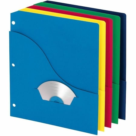 Esselte Pendaflex 32900 Slash Pocket Project Folders Jacket Ltr BL/GR/Red/Violet/YW 10/Pk 32900