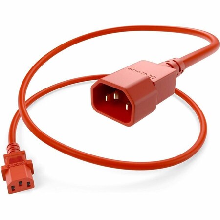 Unc Group Data Center Rated Power Cord C13-C14, 14Awg, 15Amp, 250V, Sjt Jacket, PWCD-C13C14-15A-10F-RED