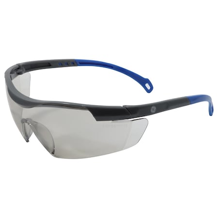 General Electric 01 Series Anti-Fog Impact-Resistant Safety Glasses Indoor/Outdoor Mirror Lens Blue GE101MAF