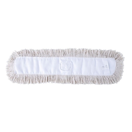 Rubbermaid Commercial 36 in L Dust Mop, Tabs/Pockets Connection, Cut-End, White, Cotton FGK15500WH00