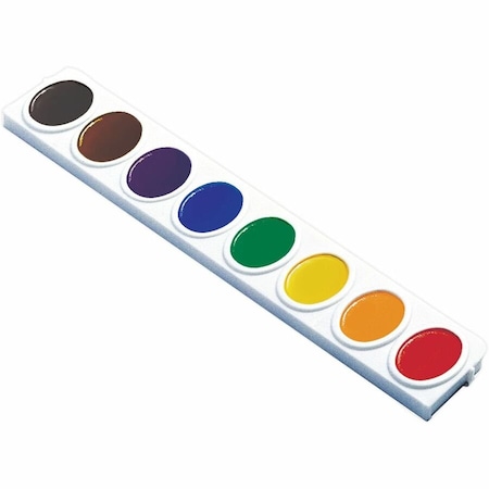 Prang Watercolors, Oval Pan Refill Tray, 8 Colors, PK9 08200
