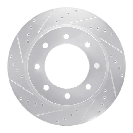 Dynamic Friction Co DFC Brake Rotor - Drilled and Slotted - Silver 631-67102L