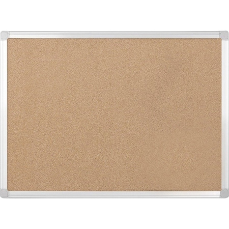 Bi-Silque Cork Board, w/ Mount Hardware, 6'x4', Aluminum Frame; BOARD, CORK, EARTHIT, 4X6 CA271790