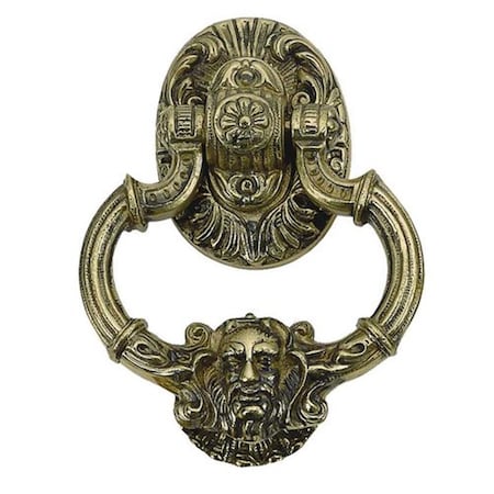 Camp Usa Neptune Door Knocker 7-.37 in. Antique Brass CA2531750