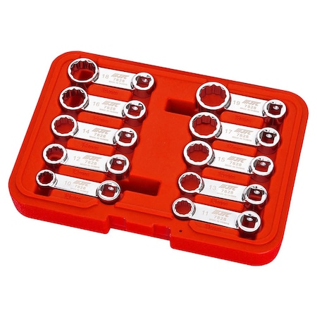 Jtc Auto Tools 3/8in x 10pcs box end crowfoot wrench set 7828
