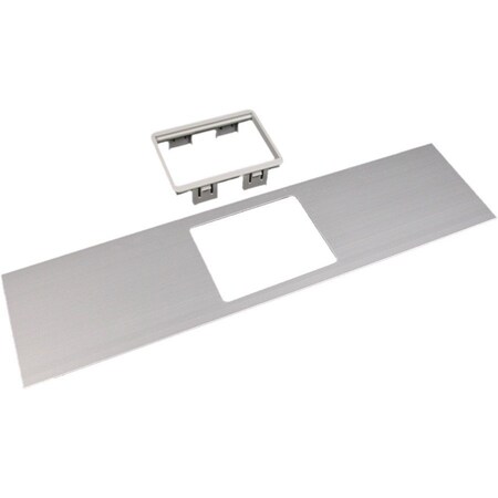 Wiremold Mini Adapter Cover Plate, Gray, Aluminum ALA-MAB