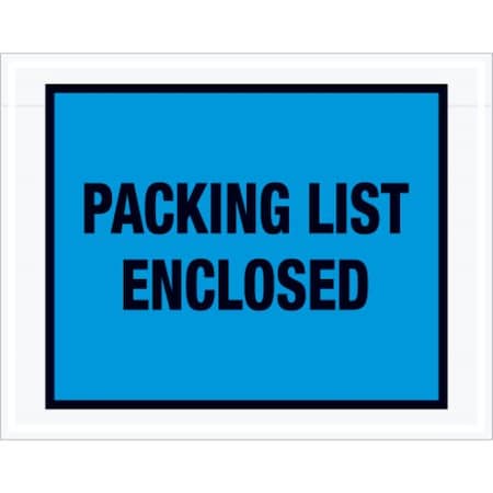 Zoro Select Packing List Envelopes, Blue, PK1000 PL407