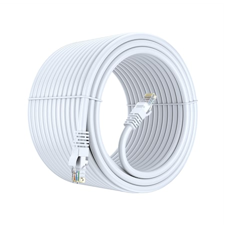 Maximm Cat6 Pure Copper UTP Ethernet Cable CAT6-200FTWhite